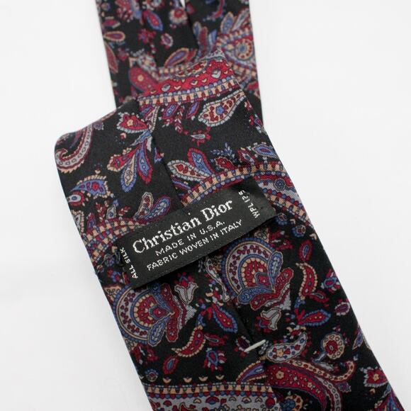 Christian Dior Paisley Tie Blue - Picture 4 of 4